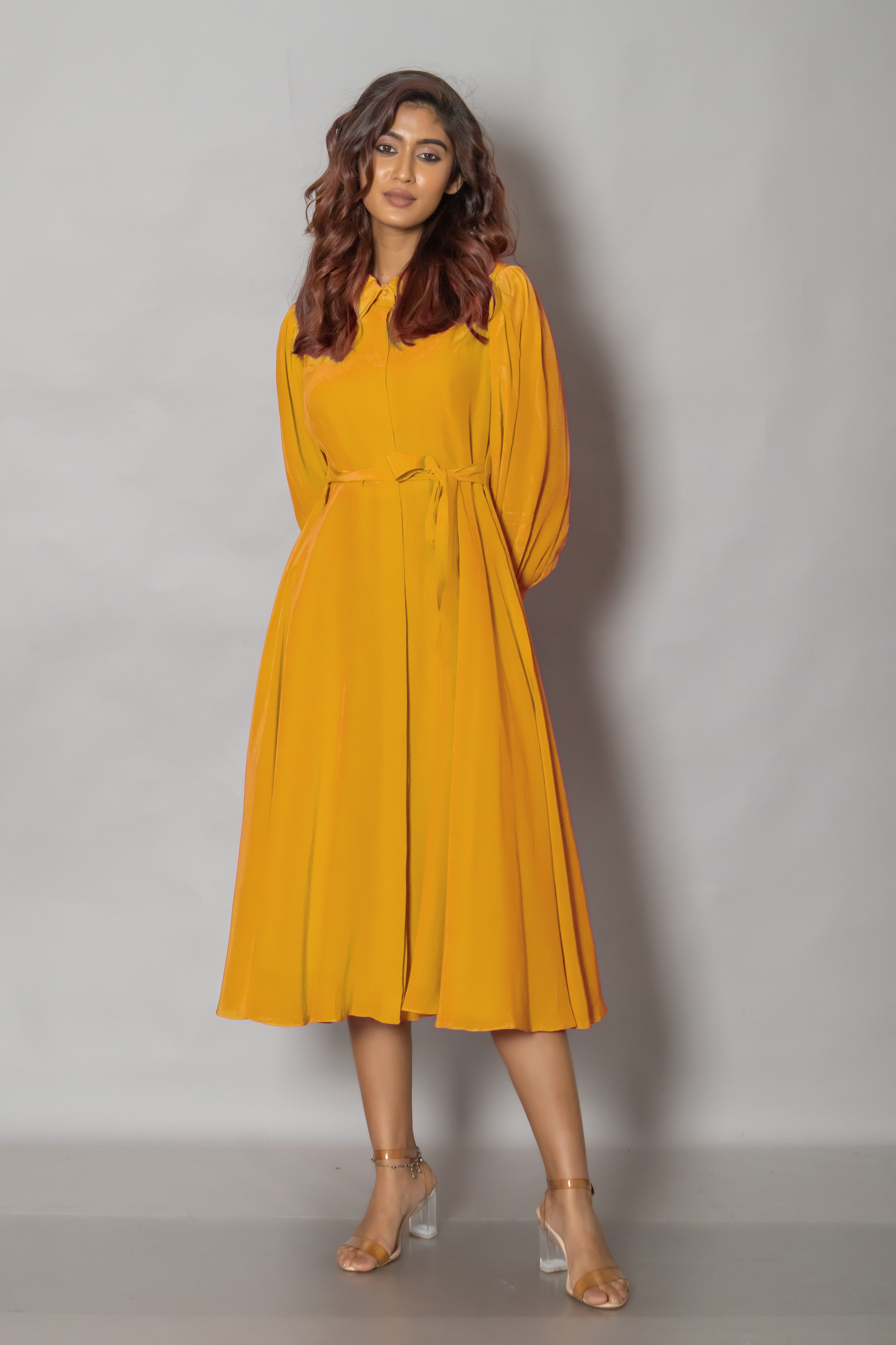 Daisy Yellow Midi Dress