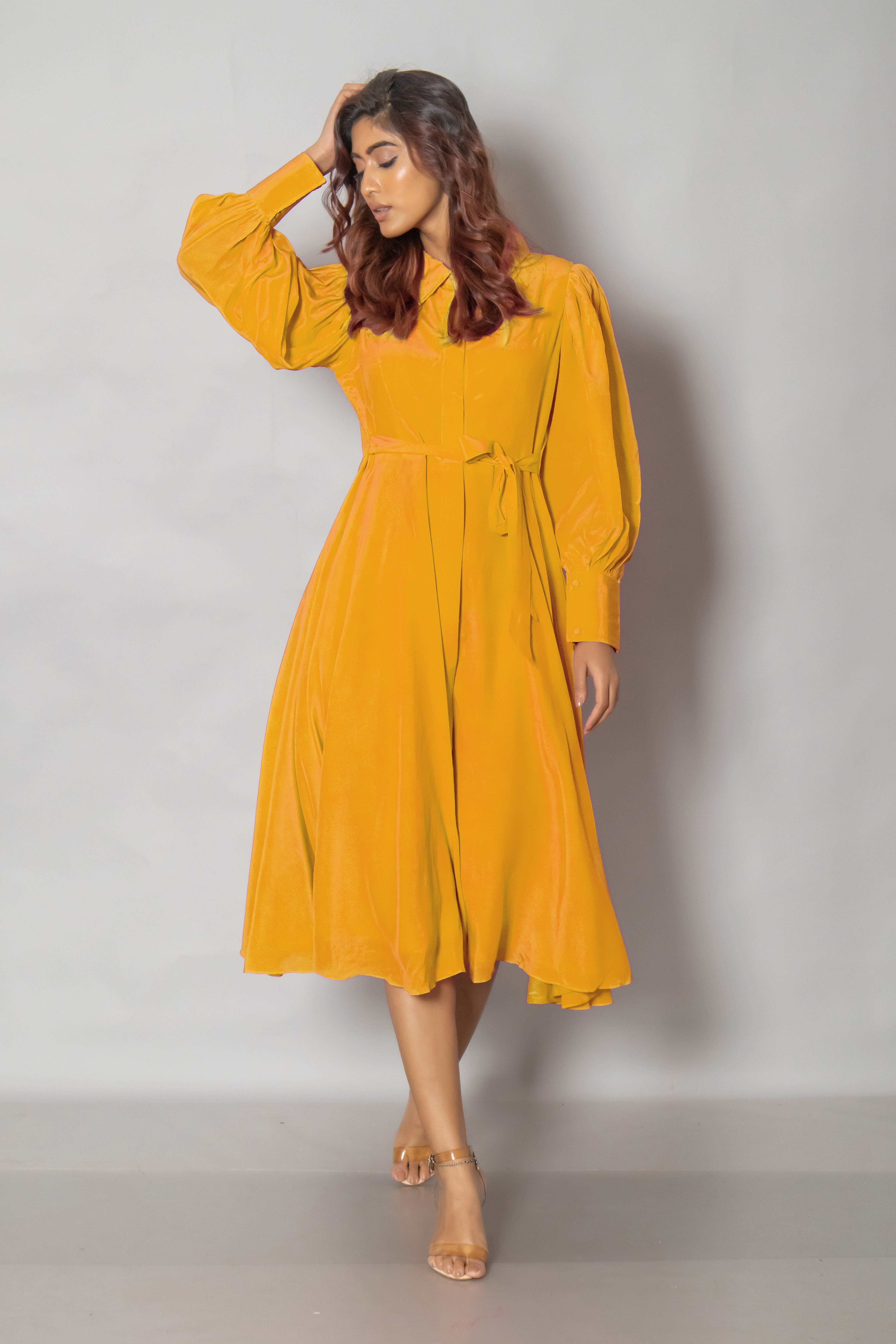 Daisy Yellow Midi Dress