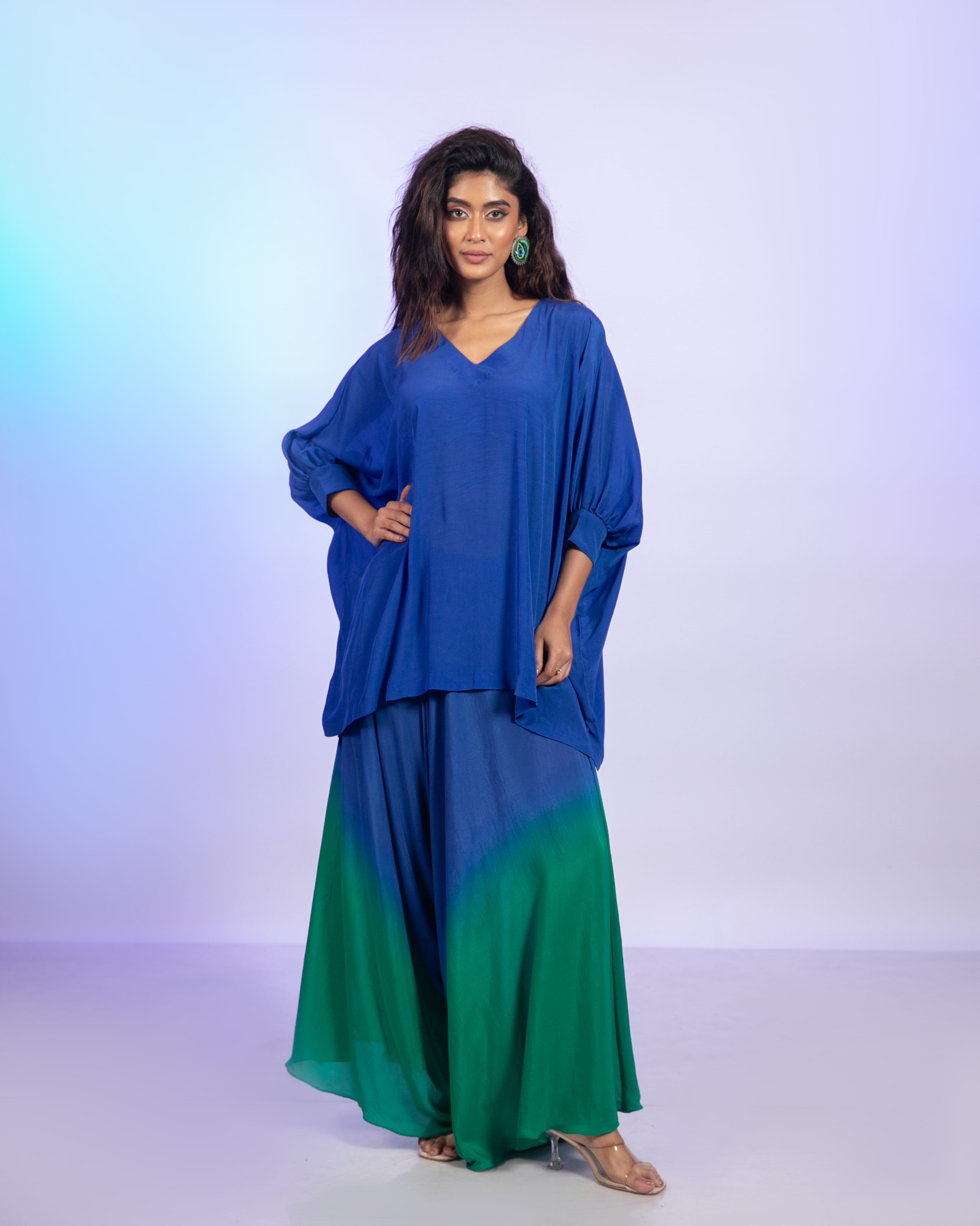 Terra Ombre Draped Pant Set
