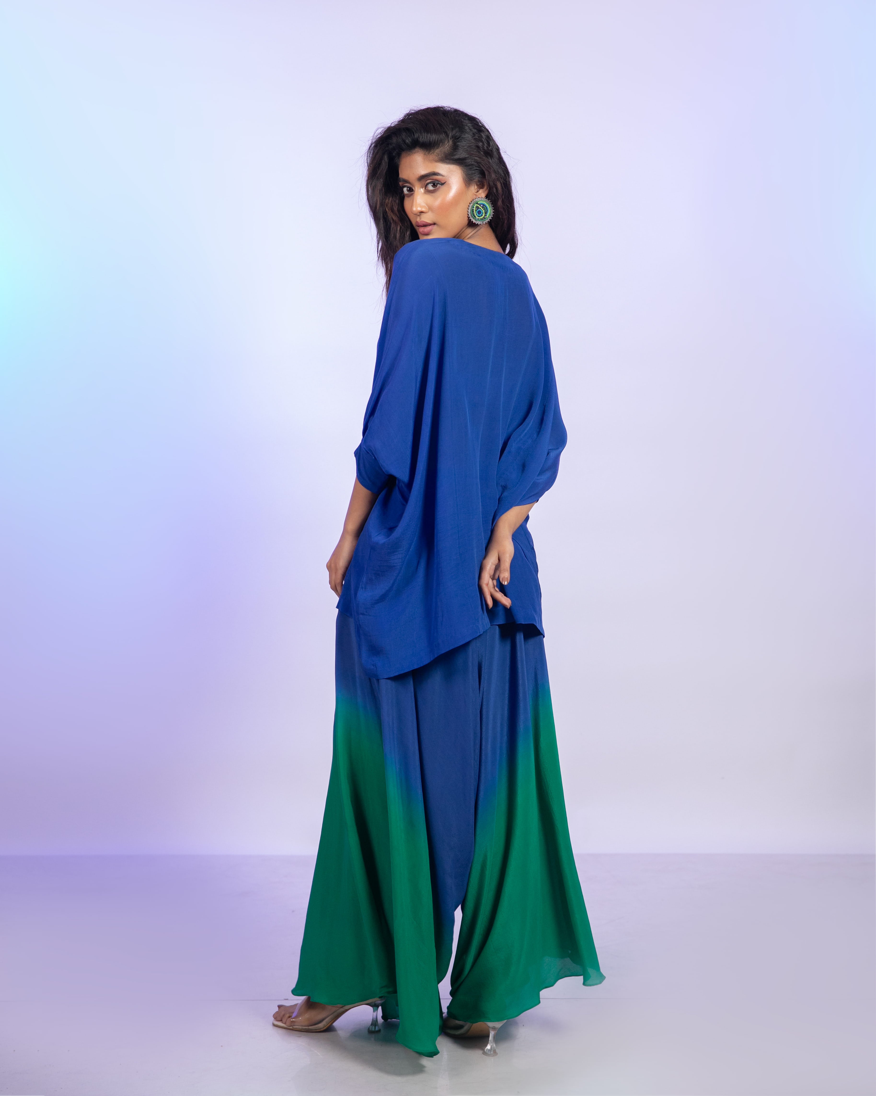 Terra Ombre Draped Pant Set